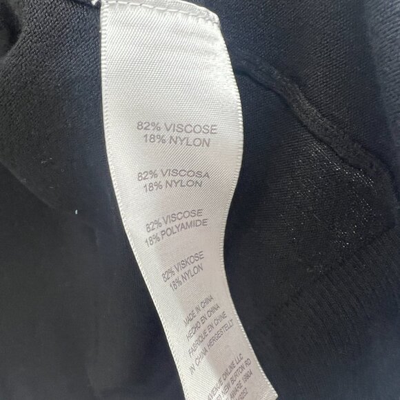 Avenue Black Open Front 3/4 Sleeve Knit Cardigan Sweater Women's 26/28 - Picture 4 of 5